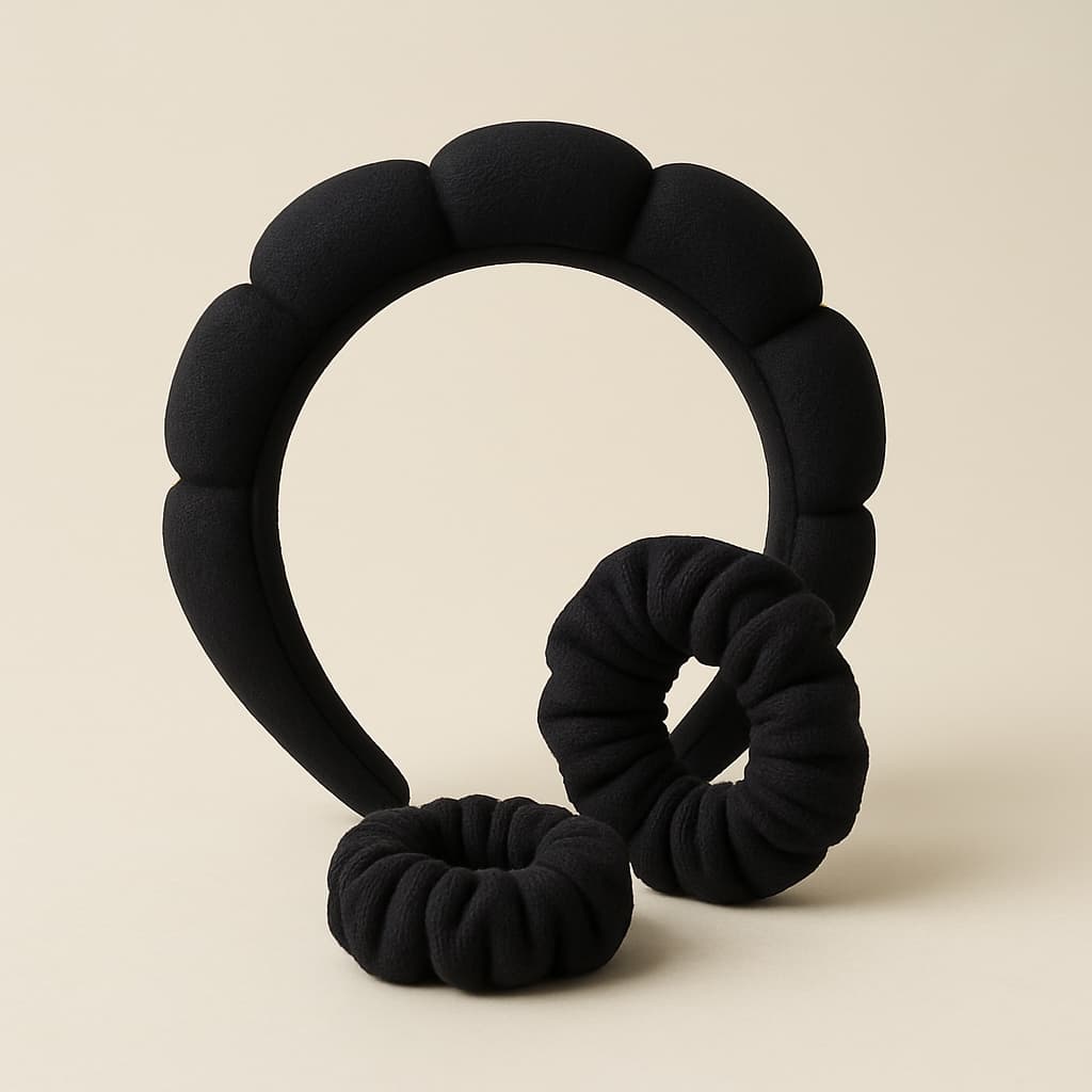 ORA Spa Headband and Wristband Set - Soft and Comfortable