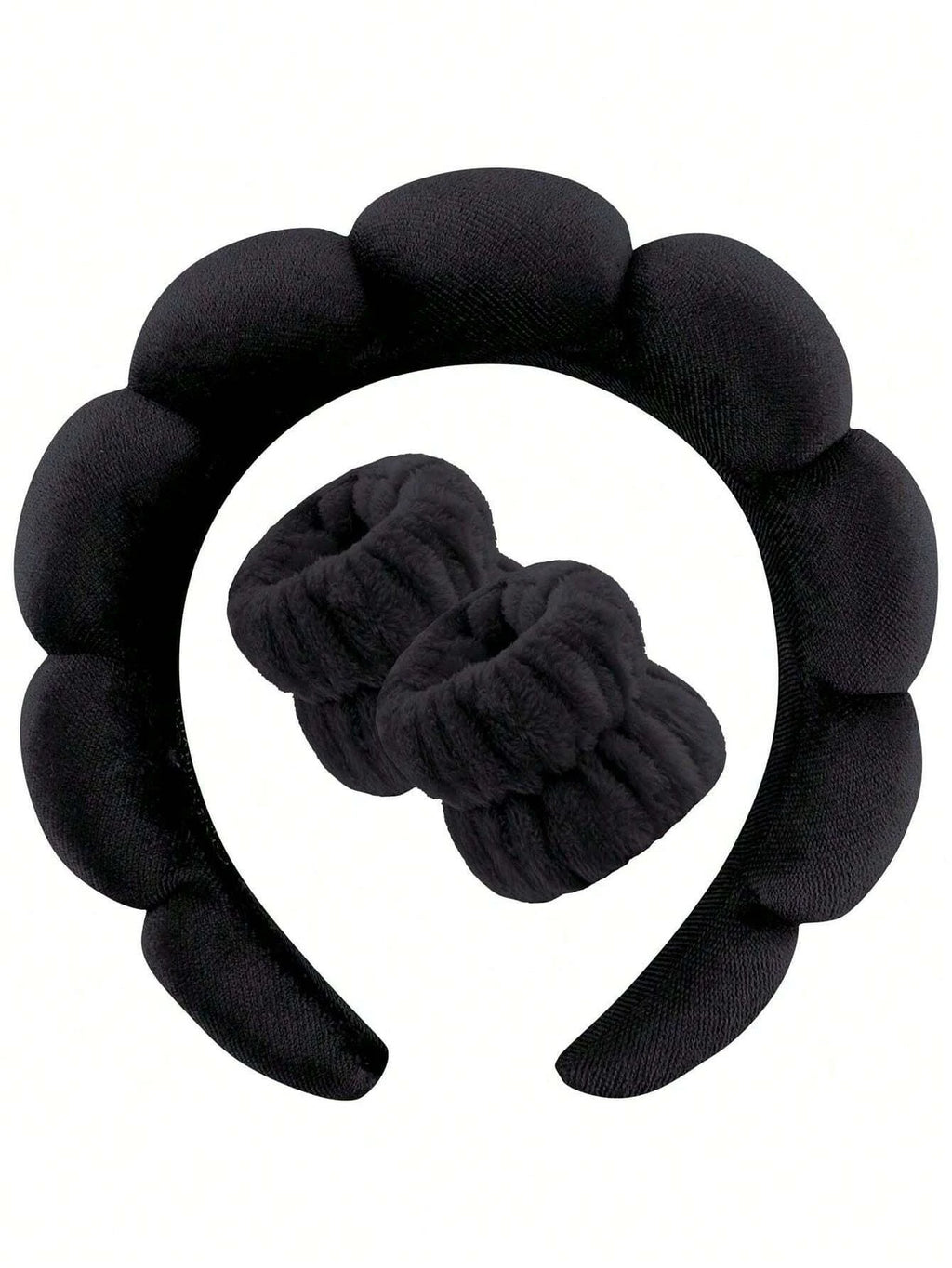 ORA Spa Headband and Wristband Set - Soft and Comfortable